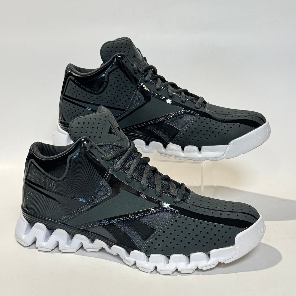 New Reebok ZigNano John Wall J83636 Men's 6 Black Gray Running Athletic Shoes